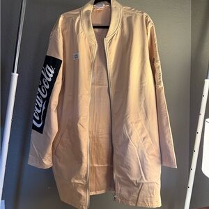 Coca-Cola Beige Jacket with Red Logo Tag